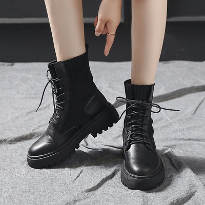 Alkalmi női bőr téli csizma