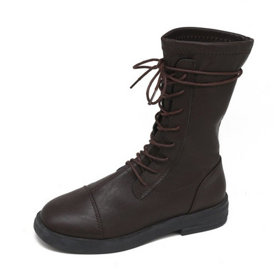 Női csizma lapos talppal, öko velúr elemmel