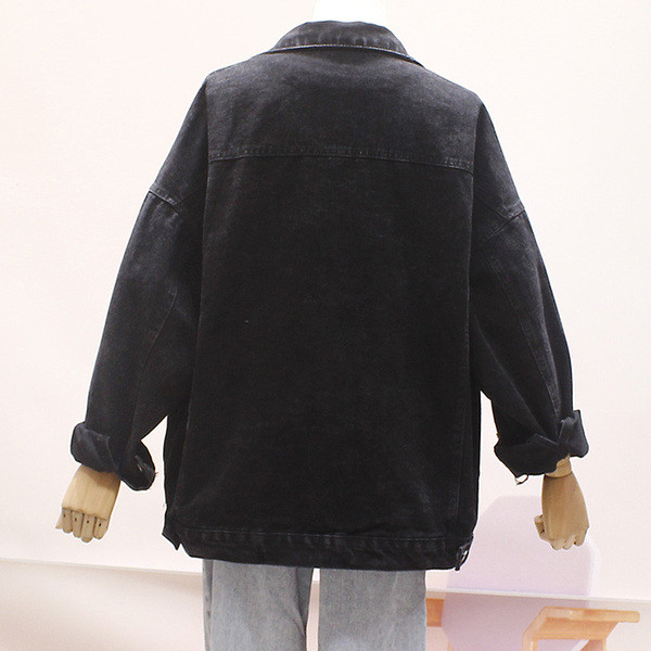 Női alkalmi farmerdzseki zsebekkel