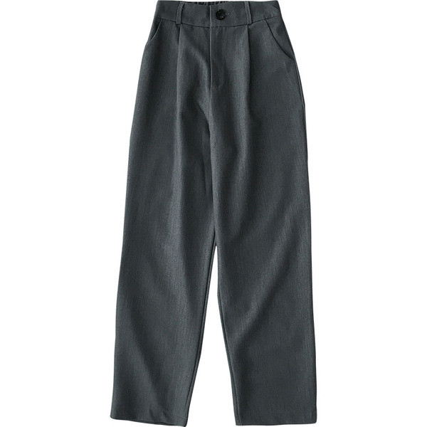 Retro stílusú női nadrág gombbal és magas derékkal