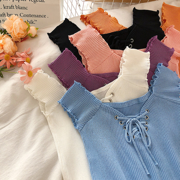 Corduroy jersey nyakkendővel