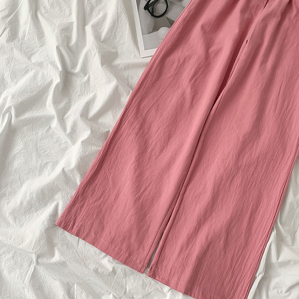 Lezser női nadrág széles modell nyakkendővel