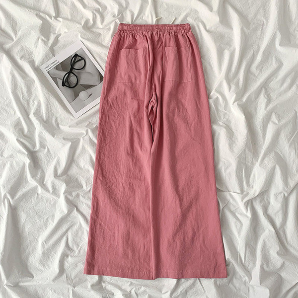 Lezser női nadrág széles modell nyakkendővel