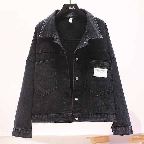 UUS mudeli naiste teksajakk sügavate taskutega