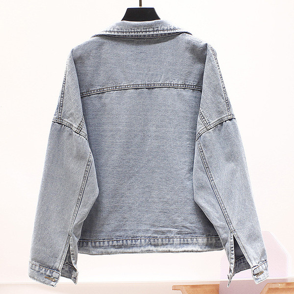 UUS mudeli naiste teksajakk sügavate taskutega