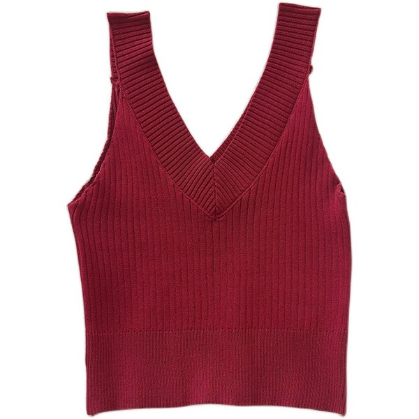 Alkalmi női felső, kordbársony dzsörzéből, V-nyakkal