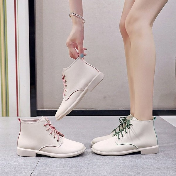 Ženske casual čizme s vezicama u boji