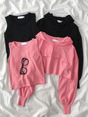 Γυναικείο σετ από δύο μέρη - μπλούζα και αμάνικο