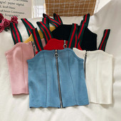 Μοντέρνο γυναικείο αμάνικο  με φερμουάρ