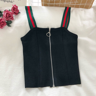 Μοντέρνο γυναικείο αμάνικο  με φερμουάρ