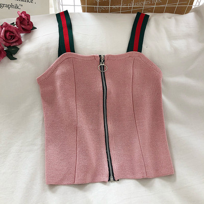 Μοντέρνο γυναικείο αμάνικο  με φερμουάρ