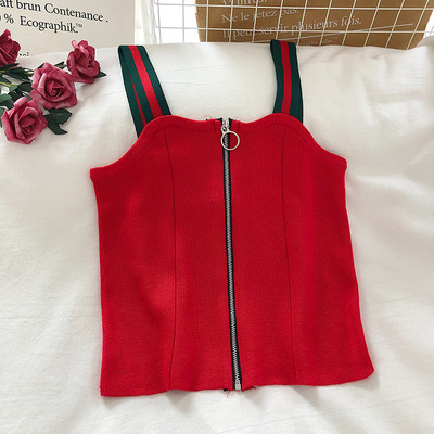 Μοντέρνο γυναικείο αμάνικο  με φερμουάρ