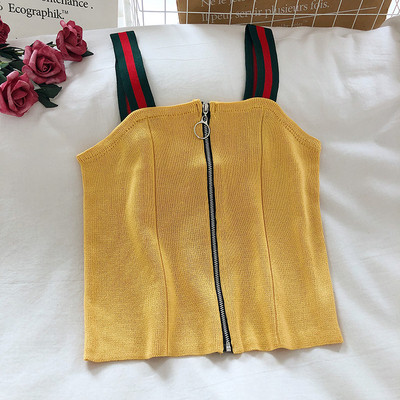 Μοντέρνο γυναικείο αμάνικο  με φερμουάρ