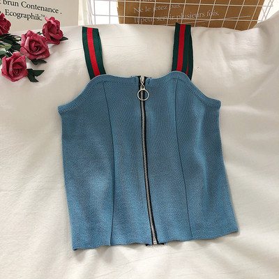 Μοντέρνο γυναικείο αμάνικο  με φερμουάρ