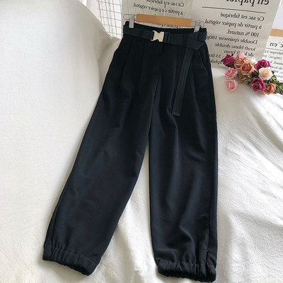 Γυναικείο παντελόνι με ζώνη και ψηλή μέση σε τρία χρώματα