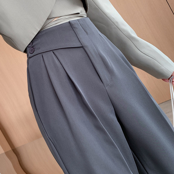 Γυναικείο παντελόνι ίσιο μοντέλο με υψηλή μέση σε διάφορα χρώματα