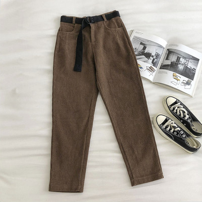 Casual γυναικείο παντελόνι ρετρό στυλ με ζώνη