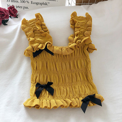 Γυναικείο αμάνικο με μαύρες κορδέλες