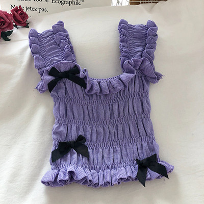 Γυναικείο αμάνικο με μαύρες κορδέλες