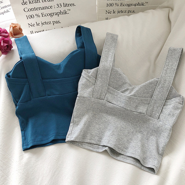 Női felső, széles pántokkal, felirattal