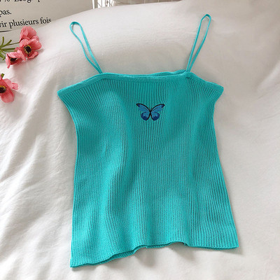 Καθημερινή γυναικεία μπλούζα με κέντημα πεταλούδας