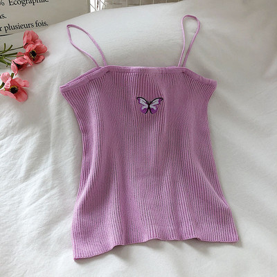 Καθημερινή γυναικεία μπλούζα με κέντημα πεταλούδας