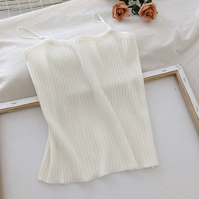 Μοντέρνο γυναικείο αμάνικο με λεπτούς ιμάντες - κλασικό μοντέλο