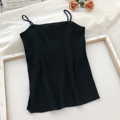 Μοντέρνο γυναικείο αμάνικο με λεπτούς ιμάντες - κλασικό μοντέλο