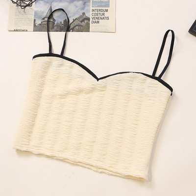 Praegune lühike õhukeste rihmadega naiste topp