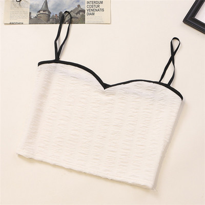 Praegune lühike õhukeste rihmadega naiste topp