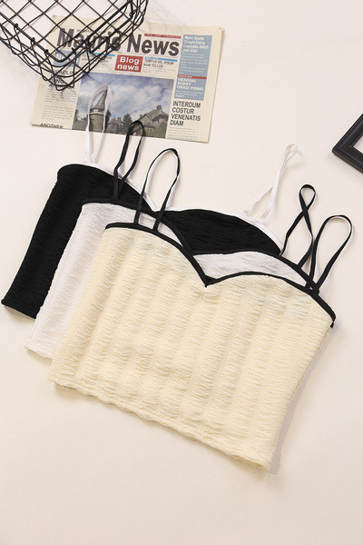 Praegune lühike õhukeste rihmadega naiste topp