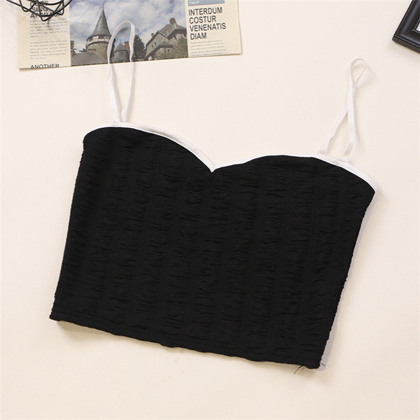 Praegune lühike õhukeste rihmadega naiste topp