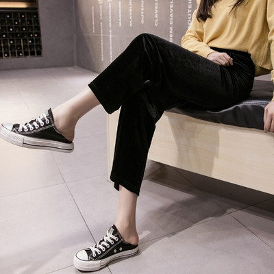 Stílusos női nadrág magas derékkal, fekete és szürke színben