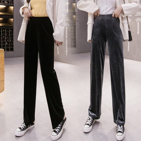 Stílusos női nadrág magas derékkal, fekete és szürke színben