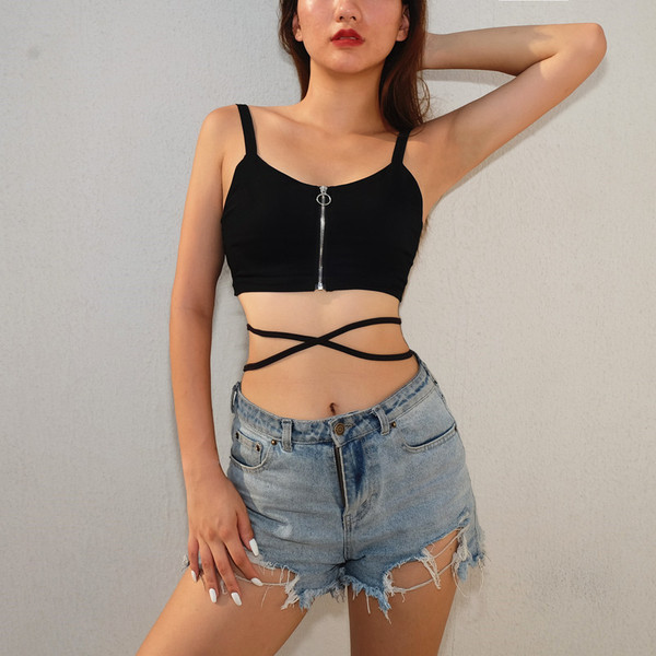 Női modern mellszoba cipzárral és megkötővel