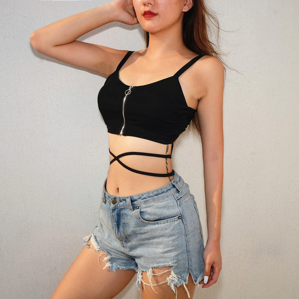 Női modern mellszoba cipzárral és megkötővel