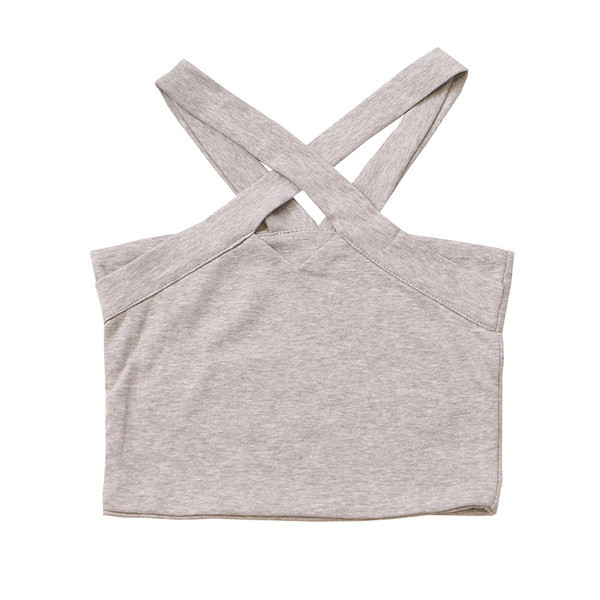 Μοντέρνο γυναικείο αμάνικο με σταυρωτά κορδόνια