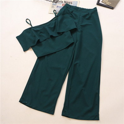 Moodne naiste komplekt kahest osast - püksid ja topp