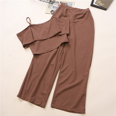 Moodne naiste komplekt kahest osast - püksid ja topp