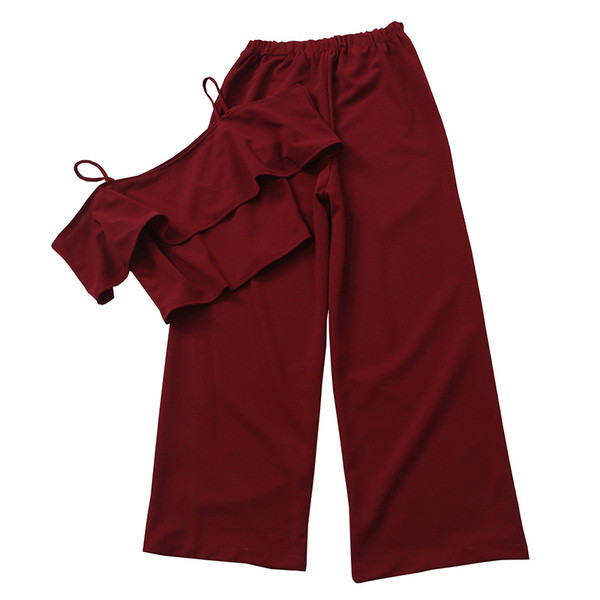 Moodne naiste komplekt kahest osast - püksid ja topp