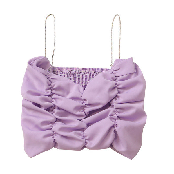 Modern női felső vékony pántokkal és kövekkel