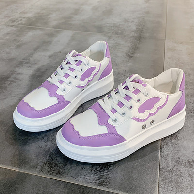 Modern női műbőr tornacipő