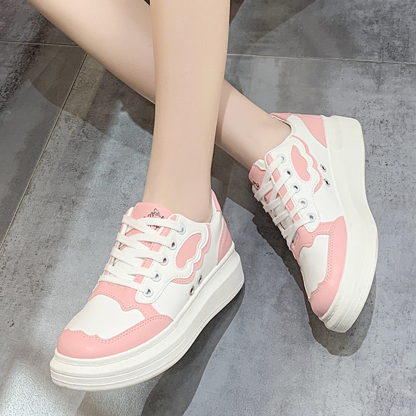 Modern női műbőr tornacipő