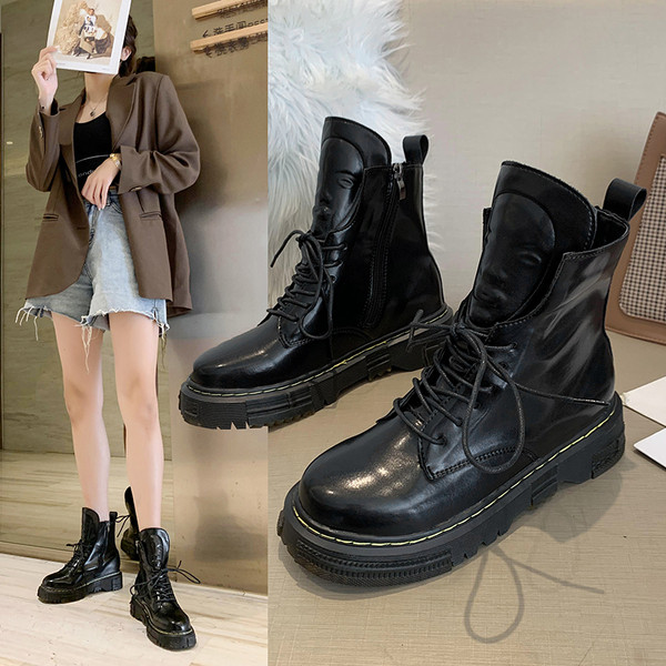 Alkalmi női téli csizma magas talppal