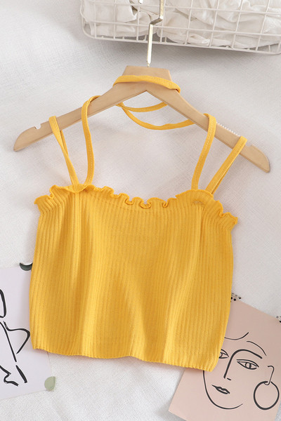 Καθημερινό  κοντό αμάνικο με λεπτούς ιμάντες