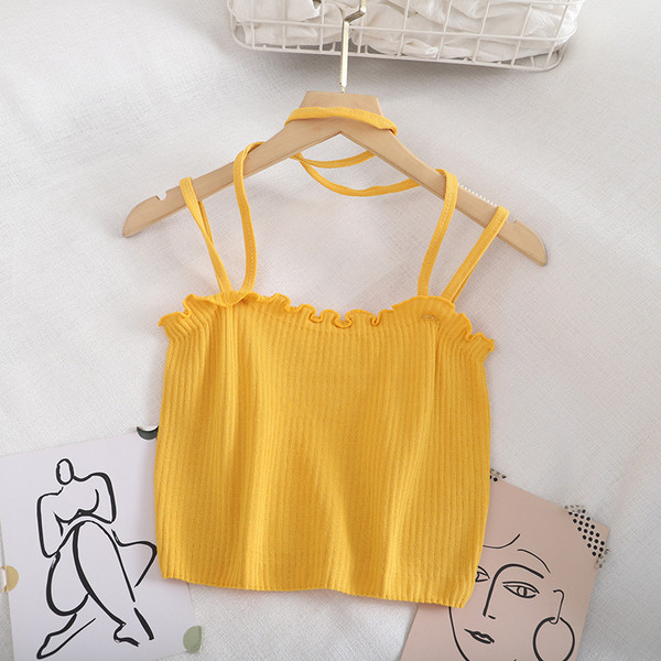 Καθημερινό  κοντό αμάνικο με λεπτούς ιμάντες