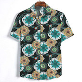 Modern férfi ing rövid ujjal és gombokkal