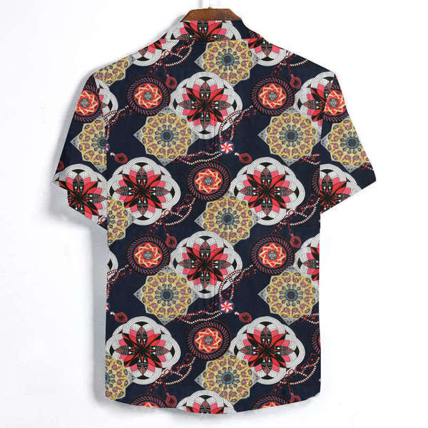 Modern férfi ing rövid ujjal és gombokkal