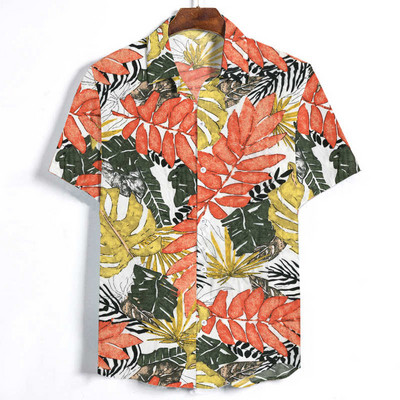 Modern férfi ing virágmintával