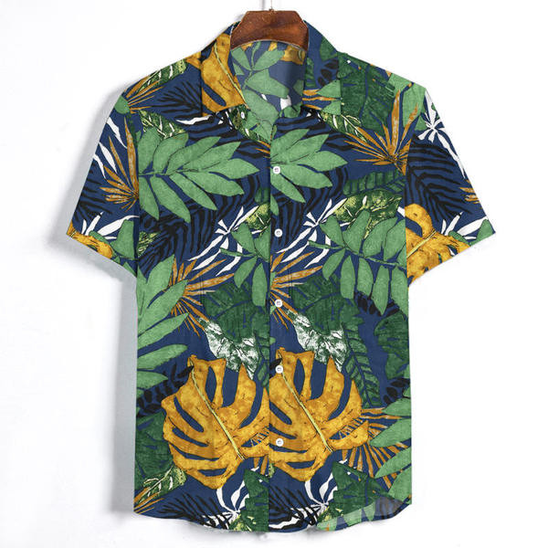 Modern férfi ing virágmintával